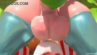 扶她公主rosalina在这部hentai视频中被一个饥渴的荡妇口交。